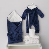 Комплект на выписку зимний Пломбир темно-синий р.56-62 см Комплект на выписку зимний Пломбир темно-синий р.56-62 см