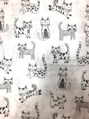 Пеленка поплин 120х90 см Котики