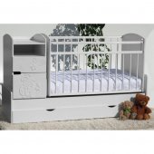 Кровать-трансформер Элис-жужа с поперечным маятником цвет белый