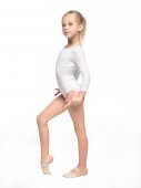 Купальник гимнастический для девочек 110-56-52 / 5 лет, белый