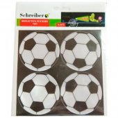 Набор светоотражающих наклеек Schreiber "Мячи" 4 шт 15*19см Набор светоотражающих наклеек Schreiber "Мячи" 4 шт 15*19см