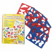 Трафарет-раскраска "Пчелка" Книжечка для девочек 6 шт арт.НТР-1
