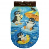 Коврик для ванны 38х68 см Aqua-Prime Пингвины