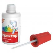 Корректирующая жидкость Луч 20г с кисточкой, на водной основе