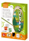 Роспись по дереву на спилах Лес (косой спил)