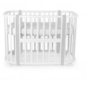 Кровать Санторини 5 в 1 без маятника, цвет белый, стойки серые Кровать Санторини 5 в 1 без маятника, цвет белый, стойки серые