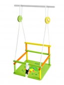 Качели детские деревянные с рисунком Moby Kids Комета Дино