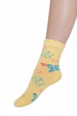 Носки детские Para Socks Бабочки и сердечки, цвет желтый арт.N1D33