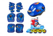 Ролики Hot Wheels, PU колеса со светом, в комплекте с защитой и шлемом, размер M (34-37)