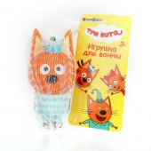 Игрушка пластизоль для ванны Три Кота в сетке КАПИТОШКА