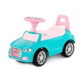Каталка-автомобиль "SuperCar" №2 со звуковым сигналом, бирюзовая арт.84576