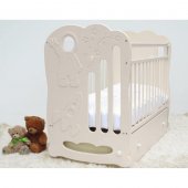 Кровать Островок уюта "Космос" поперечный маятник, ящик, декор кристаллы Swarovski, цвет айвори Кровать Островок уюта "Космос" поперечный маятник, ящик, декор кристаллы Swarovski, цвет айвори