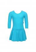 Купальник гимнастический для девочек с юбкой 158-84-66 / 13 лет, бирюзовый