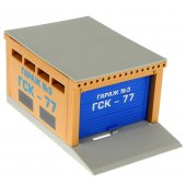 Гараж Технопарк 20,5 см, ворота, желтый арт.GARAGESMA-20PL
