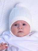 Шапка зимняя Лесси хб подклад, с утеплителем белый