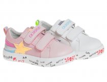 Полуботинки для девочки Сказка р.21-26 розовый/белый-серый арт.R913263082P/WGR