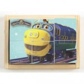 Деревянные кубики "ИГРАЕМ ВМЕСТЕ" CHUGGINGTON 6 кубиков в деревянном ящичке C-6-CHUG 