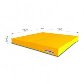 Мягкий щит pro ROMANA (1000*1000*100), в 2 сложения цвет желтый