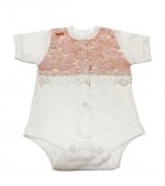 Боди "Кружево" с коротким рукавом кнопки