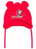 Шапка для девочек Pelican "Trendy baby" 1-12 мес, красный арт.GFQ1201