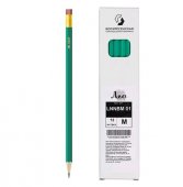 Карандаш ч/гр Учись М (B) 01 бирюзовый, с ластиком, шестигранный, деревянный, заточенный Карандаш ч/гр Учись М (B) 01 бирюзовый, с ластиком, шестигранный, деревянный, заточенный