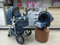 Коляска трансформер Luxmom 518 3 в 1 синий