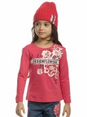 Джемпер для девочек "Цветочный дизайн" 1-5 лет, красный арт.GFJ3157