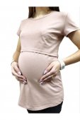 Футболка для беременных и кормящих бежевый Футболка для беременных и кормящих бежевый