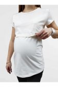 Футболка для беременных и кормящих молочный Футболка для беременных и кормящих молочный