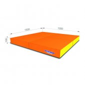 Мягкий щит pro ROMANA (1000*1000*100), в 4 сложения цвет оранжевый/желтый