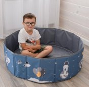 Сухой бассейн для шариков UNIX Kids Космос 100 см синий