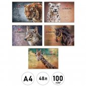 Альбом А4 48л Hatber Дикий мир (ассорти), на скобе, обложка- мелованный ламинированный картон Альбом А4 48л Hatber Дикий мир (ассорти), на скобе, обложка- мелованный ламинированный картон