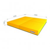 Мягкий щит pro ROMANA (1000*1000*100), в 4 сложения цвет желтый