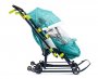 Санки коляска Ника детям 7-7 зеленый в джинсовом стиле