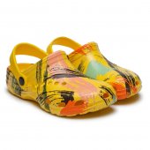 Сабо детские р.27-34 принт краски/желтый арт.601/01РМ Сабо детские р.27-34 принт краски/желтый арт.601/01РМ