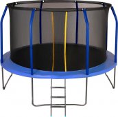Батут JUMPY Premium 12 FT 3,66 м с лестницей и сеткой Blue