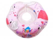 Круг для купания Roxy-kids "Flipper Swan Lake Мusic" Лебединное озеро розовый арт.005FL