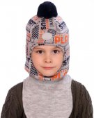 Шапка-шлем Play game р.48-54 серый/оранжевый арт.21202-06 Шапка-шлем Play game р.48-54 серый/оранжевый арт.21202-06