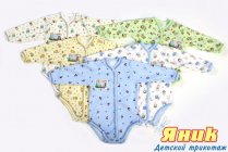 Боди "Рисунки" длинный рукав интерлок кнопки