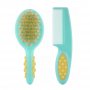 Набор Roxy Kids расческа и щетка (натуральный ворс) арт.RBH-001 бирюзовый