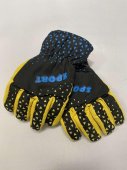 Перчатки 2-4 года Sport непромокаемые черный/желтый арт.932