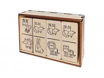 Детское деревянное домино Зверята 04537