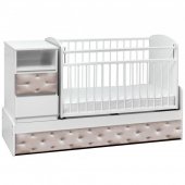 Кровать-трансформер Дива капучино велюр/белый, поперечный маятник