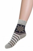 Носки детские Para Socks Штурвал, цвет серый меланж арт.N1D37