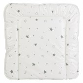 Матрас для пеленания Polini kids 65х65 см Звездное сияние белый/серый
