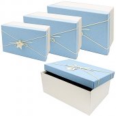 Коробка подарочная "KWELT" бант из замши, цветной картон 14,2*21,2*8 см арт.К-20151
