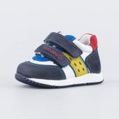 Полуботинки для мальчика Котофей р.18-20 натуральная кожа, синий/белый