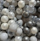 Шарики для сухого бассейна  серого оттенка 150 штук, 4 цвета