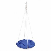 Качели подвесные Polini kids с подушкой белый-синий Качели подвесные Polini kids с подушкой белый-синий