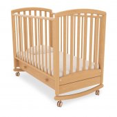 Кровать Гандылян Дашенька колесо, качалка, ящик, натуральный Кровать Гандылян Дашенька колесо, качалка, ящик, натуральный